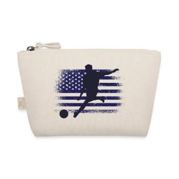 USA Fußball Trikot Amerikanische Flagge - Bio-Täschchen - Natur - Vorne
