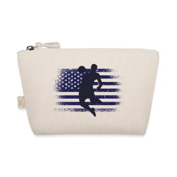 USA Fußball Trikot Amerikanische Flagge - Bio-Täschchen - Natur - Vorne