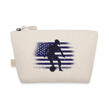USA Fußball Trikot Amerikanische Flagge - Bio-Täschchen - Natur - Vorne