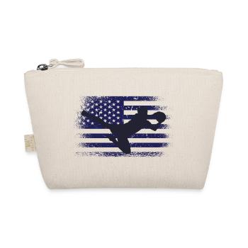 USA Fußball Trikot Amerikanische Flagge - Bio-Täschchen - Natur - Vorne
