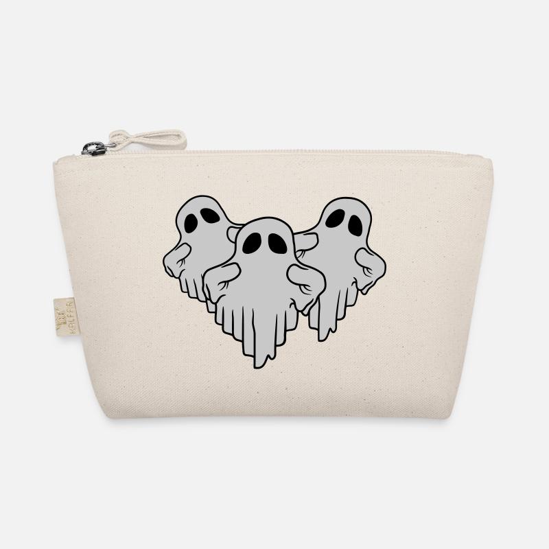 3 funny floating ghosts Organic Pouch