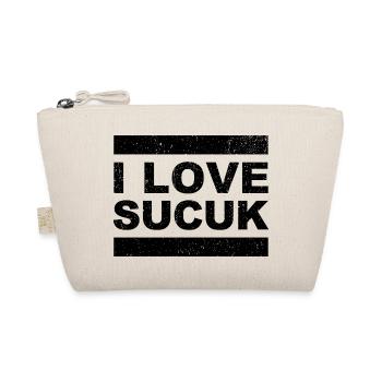 I Love Sucuk Türkische Wurst Knoblauch Lecker Food - Bio-Täschchen - Natur - Vorne