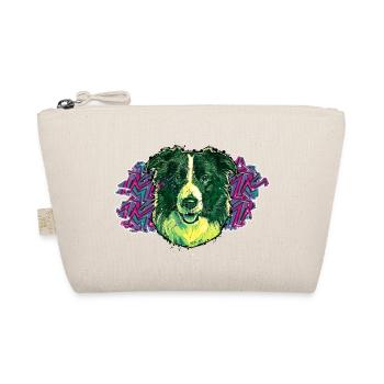 Head of Border collie - In graffiti #3 - Organic Pouch - nature - Front