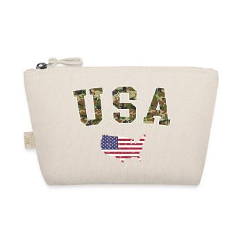 USA Map Military Pattern Flag - Organic Pouch - nature - Front