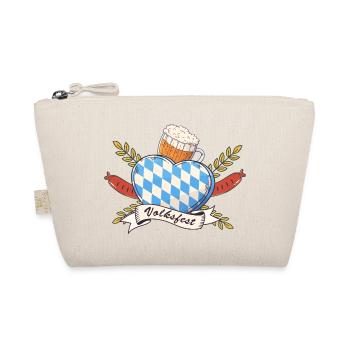 volksfest wappen Bier Bayern Weißwurst - Bio-Täschchen - Natur - Vorne