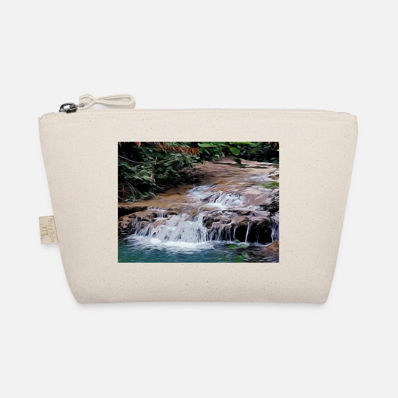 Drawing of Provence - Small river waterfall Organic Pouch
