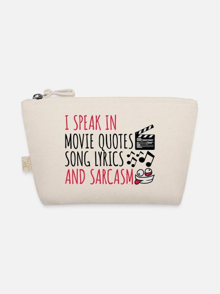 speak lyrics and sarcasm - Organic Pouch - nature - Front