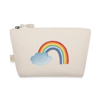Wetter Regenbogen bunt mit Wolke - Bio-Täschchen - Natur - Vorne