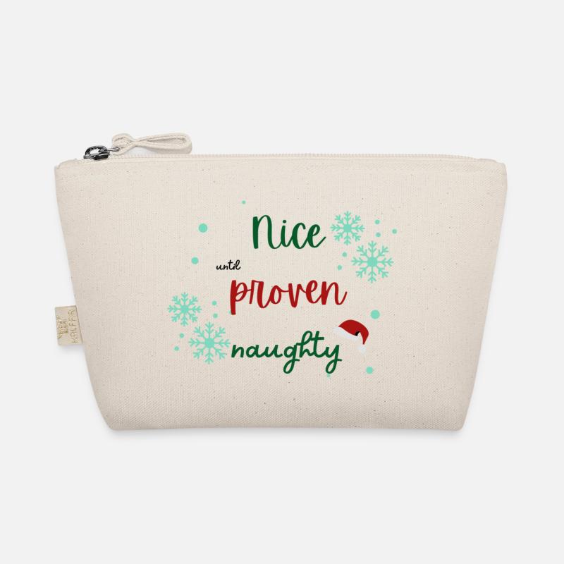 Nice until proven naughty Weihnachtspullover Bio-Täschchen