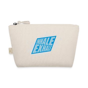 inhale exhale yoga quote - Organic Pouch - nature - Front