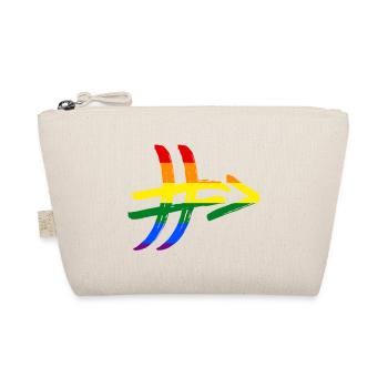 Regenbogen Hashtag # Diversität Toleranz Vielfalt - Bio-Täschchen - Natur - Vorne