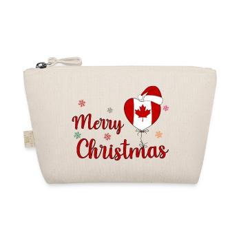 Joyoux Noël Drapeau Canada Coeur - Trousse biologique - nature - Devant