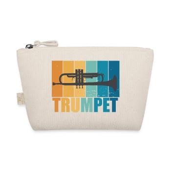 Trompete Vintage Musiker Instrument Geschenk - Bio-Täschchen - Natur - Vorne