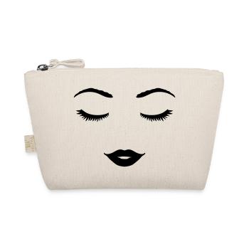 Cheeky smile female face - Organic Pouch - nature - Front