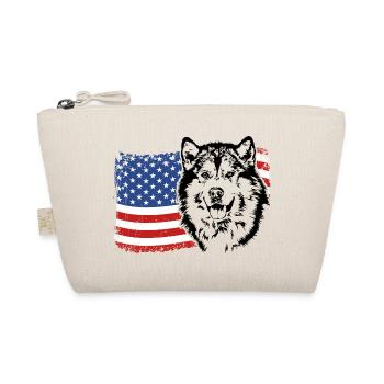 ALASKAN MALAMUTE Amérique Flag Dogs Wilsigns - Trousse biologique - nature - Devant