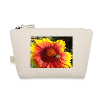 Bourdon sur cocarde fleur rouge jaune - Trousse biologique - nature - Devant