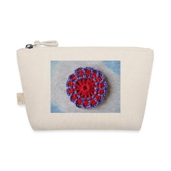 A mandala crocheted from yarn - by Lillrose - Organic Pouch - nature - Front
