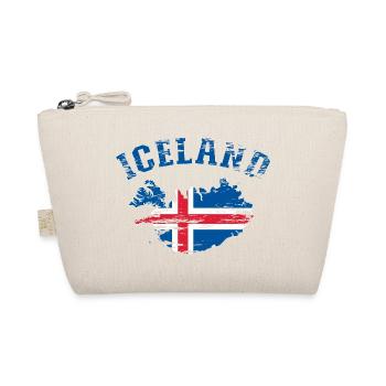 Iceland Wall Map Flag used - Organic Pouch - nature - Front