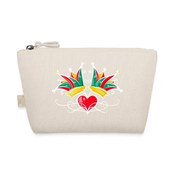 Fool's Cap Carnival Heart Tattoo - Organic Pouch - nature - Front