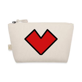 coeur amour coeur rouge coeur cadeau idée couple - Trousse biologique - nature - Devant