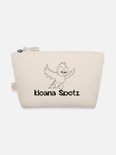 kloana Spotz-kleiner Spatz,Österreichische Dialekt - Bio-Täschchen - Natur - Vorne