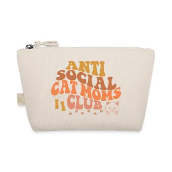 Anti social chat maman drôle de chats maman chatte - Trousse biologique - nature - Devant