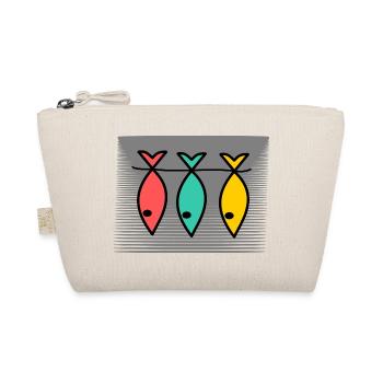 FISH. APRIL FOOL. EASTER. SARDINE. SEA - Organic Pouch - nature - Front