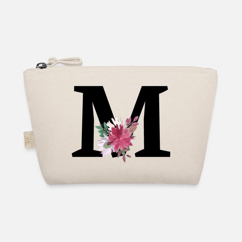 Buchstabe m blumig Bio-Täschchen
