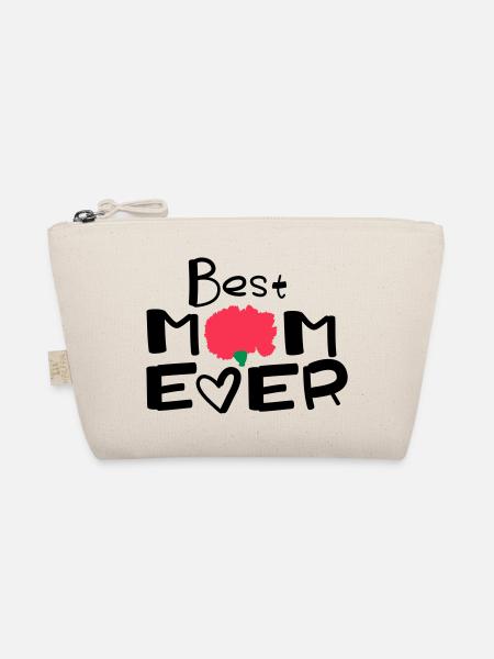 Happy Mothers Day lettering 2 - Organic Pouch - nature - Front