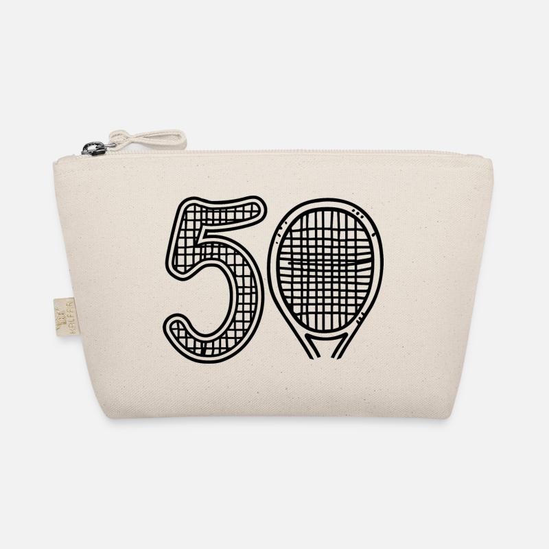 50er eines Tennisspielers - Bio-Täschchen - Natur