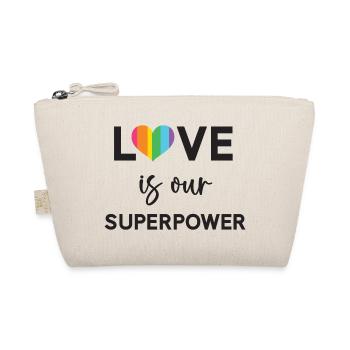 Pride Month - LGBTQ+ Love is Our Superpower - Organic Pouch - nature - Front