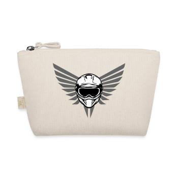 Motocross motorcycle helmet with wings - Organic Pouch - nature - Front