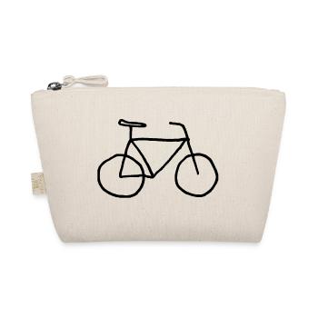 Fahrrad Zeichnung - Bio-Täschchen - Natur - Vorne