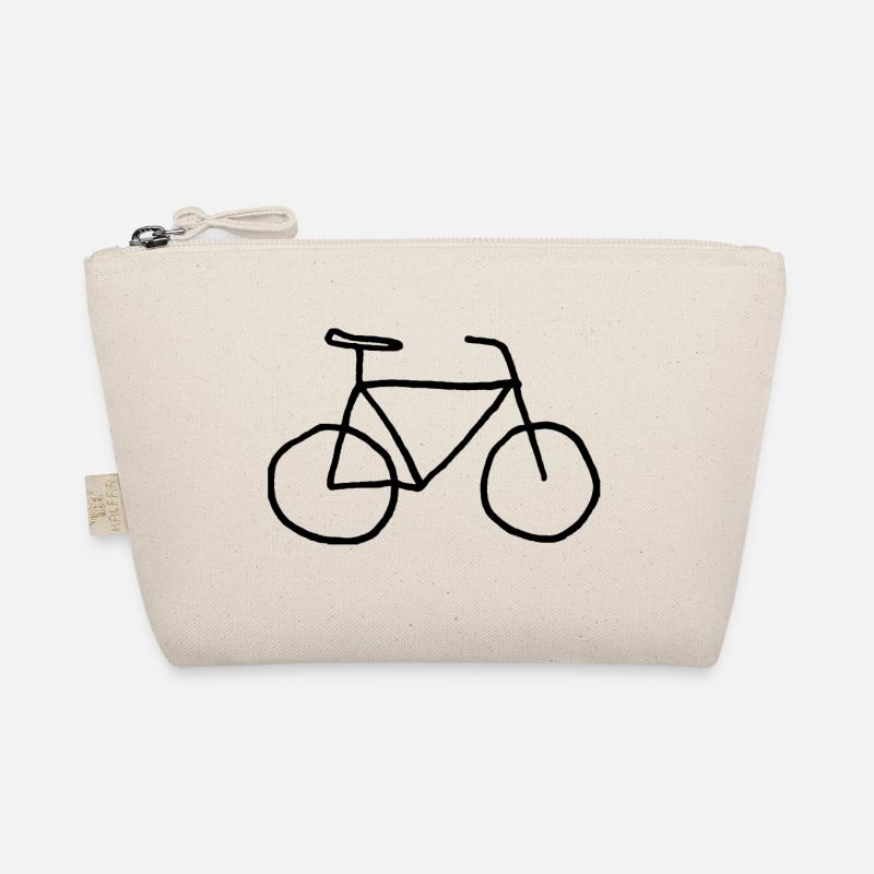Fahrrad Zeichnung - Bio-Täschchen - Natur