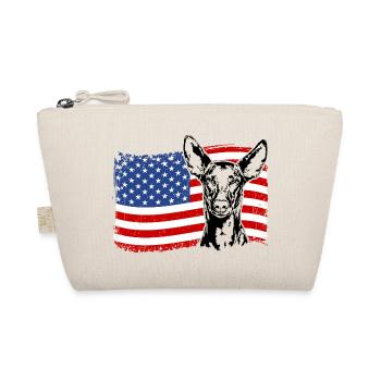 Pharaoh Dog America Flag Dog Dogs Wilsigns - Organic Pouch - nature - Front