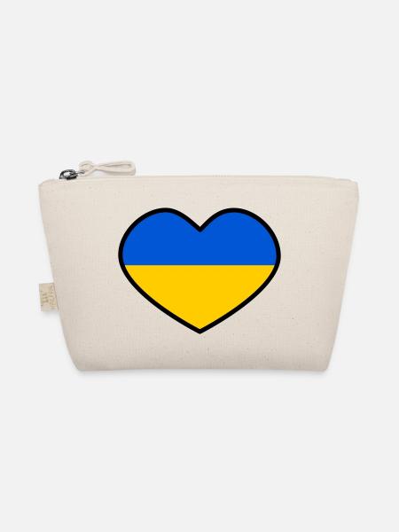 Ukraine Heart - Organic Pouch - nature - Front
