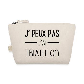 Triathlon passion, je ne connais pas de limites - Trousse biologique - nature - Devant