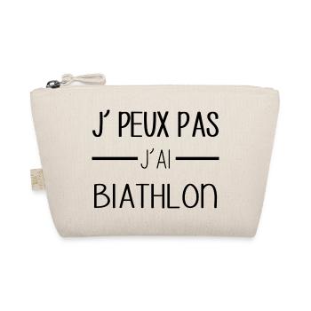 Biathlon addict, tir et glisse me fascinent - Trousse biologique - nature - Devant