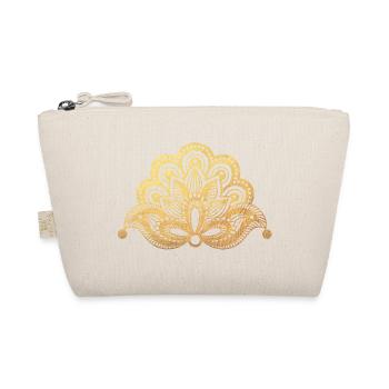 Ornament Indien Yoga Muster Gold Meditation om - Bio-Täschchen - Natur - Vorne