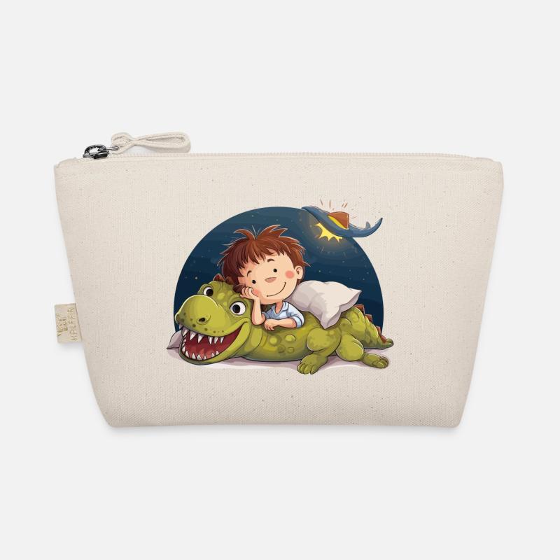 Dino Fan schläft ein Bio-Täschchen