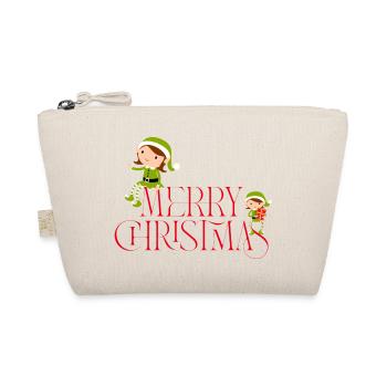 Merry Christmas - Weihnachtselfen - Bio-Täschchen - Natur - Vorne