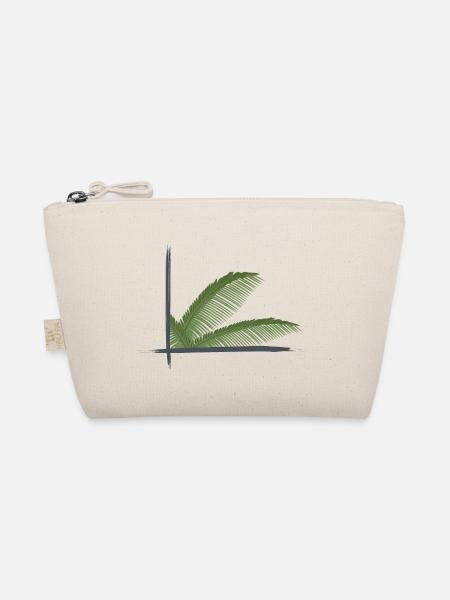 Palm leaves framed in brush frames - Organic Pouch - nature - Front