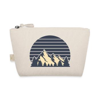 vintage sunset Berge weiß 2 - Bio-Täschchen - Natur - Vorne