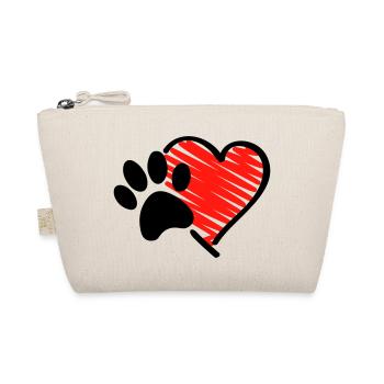 Paw Heart - Organic Pouch - nature - Front