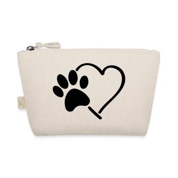 paw heart - Organic Pouch - nature - Front