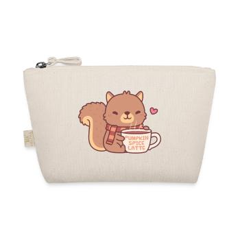 Süßes Eichhörnchen liebt Pumpkin Spice Latte - Bio-Täschchen - Natur - Vorne