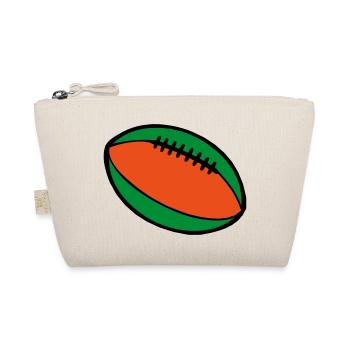American Football Rugby Ball 2510 - Bio-Täschchen - Natur - Vorne