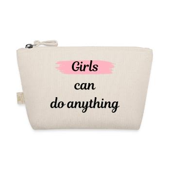 Girls can do anything - Organic Pouch - nature - Front