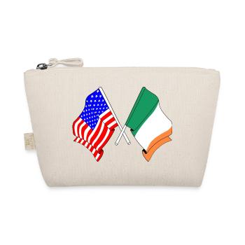USA-Flagge und Irland-Flagge - Bio-Täschchen - Natur - Vorne