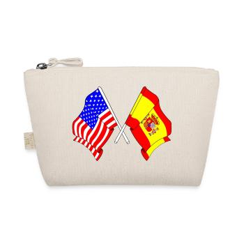 Flag USA and flag European Spain - Organic Pouch - nature - Front